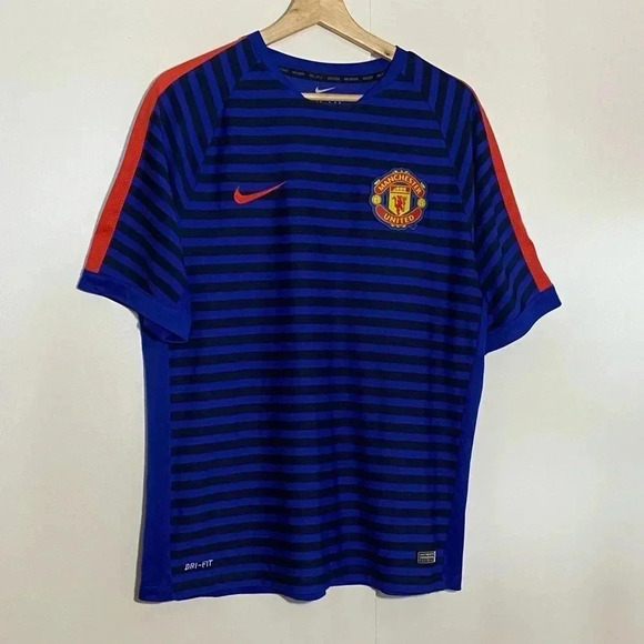 NIKE dri fit Manchester United men’s  football blue jersey size XL - Picture 1 of 7